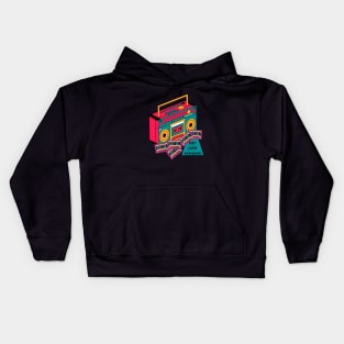 old tape recorders Kids Hoodie